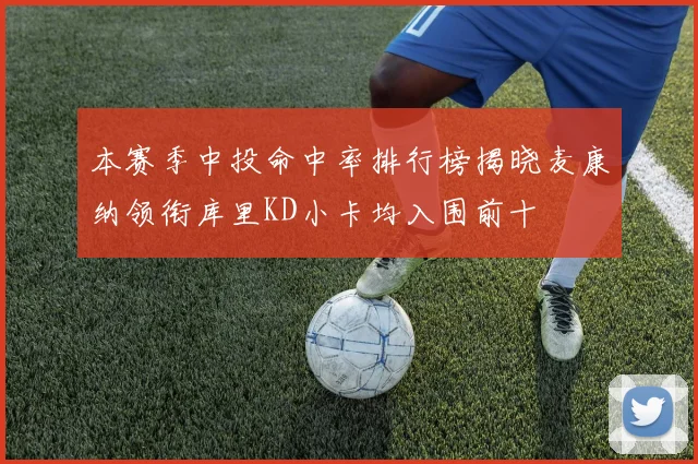 本赛季中投命中率排行榜揭晓麦康纳领衔库里KD小卡均入围前十